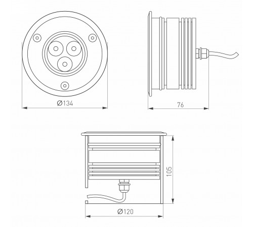 Встраиваемый в дорогу светильник Arlight 024961 Ground