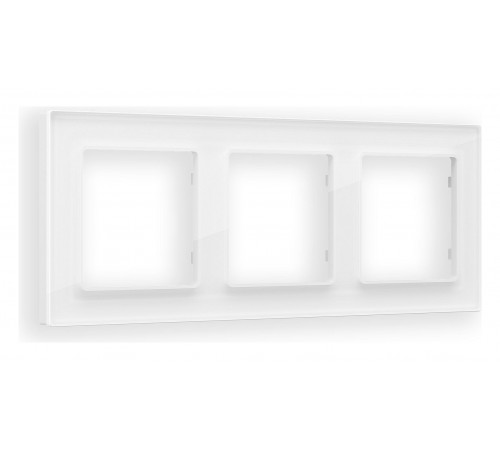 Рамка на 3 поста Ambrella Volt AF330103 Platos Стекло органическое