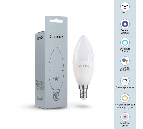 Лампа светодиодная с управлением через Wi-Fi Voltega 2427 Wi-Fi bulbs