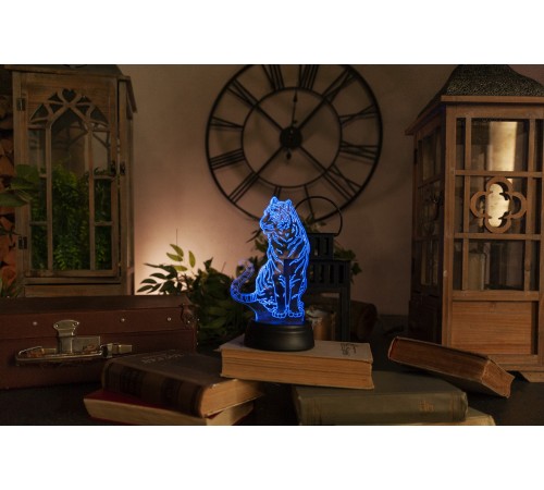 Зверь декоративный ULI-M507 RGB/3AA TIGER/BLACK UL-00008402