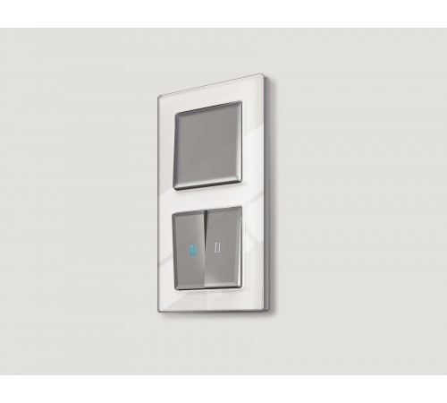 Рамка на 2 поста Ambrella Volt AF330102 Platos Стекло органическое