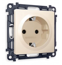 Розетка с заземлением и со шторкой, без рамки Ambrella Volt MA327010 Quant