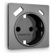 Накладка для розетки с заземлением и со шторками и 2хUSB type A и C Ambrella Volt AP6600 Quant