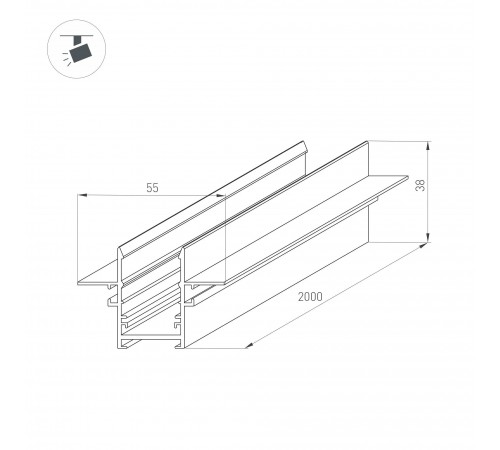 Трек встраиваемый Arlight 046285 MAG-25