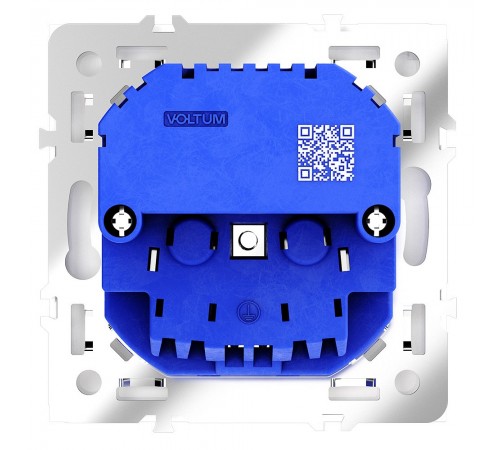 Розетка с заземлением и со шторкой и 2хUSB type A, без рамки Voltum VLS040403 S70