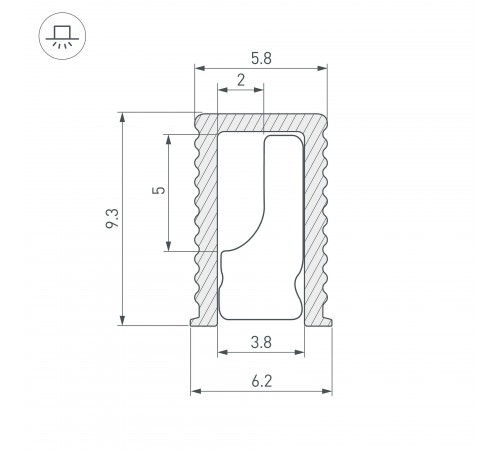 Профиль накладной Arlight 038203 SL-MINI