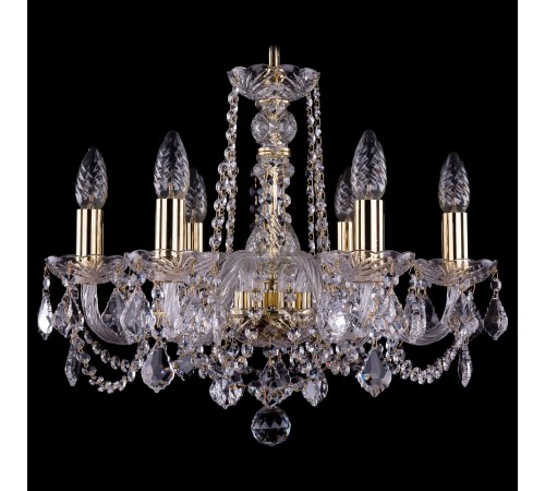 Подвесная люстра Bohemia Ivele Crystal 1402/6/160/G/Leafs 1402