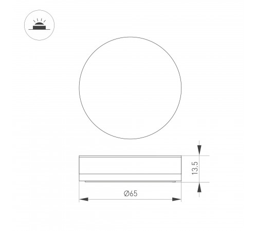 Плафон металлический Arlight 045347 ART-DECK