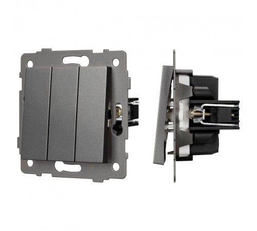 Выключатель трехклавишный без рамки Arlight 49898 SWT