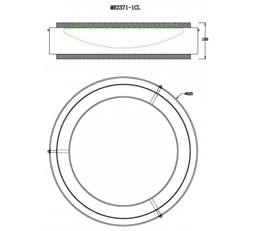 Накладной светильник MyFar MR2371-1CL Anders