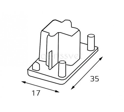 Заглушка для трека Italline WSO 72 white WSO