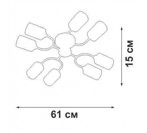 Потолочная люстра Vitaluce V2822-1/8PL V2822