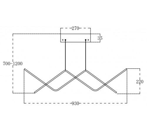 Подвесной светильник Escada 10208/S LED Zigzag