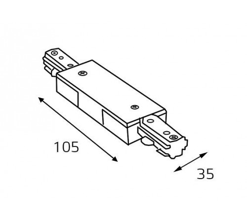 Соединитель линейный для треков Italline WSO 73 black WSO
