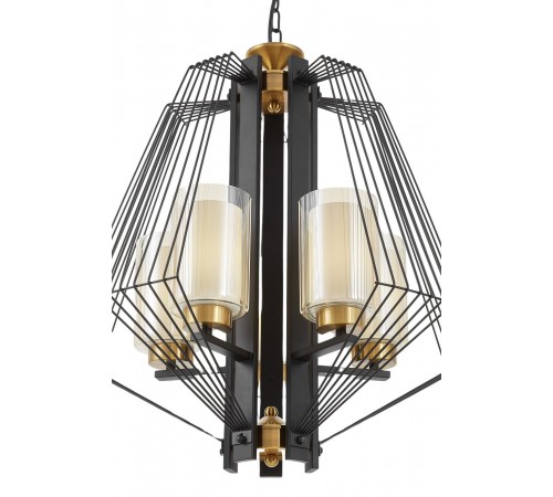 Подвесная люстра LUMINA DECO LDP 1244-5 BK+MD Canti