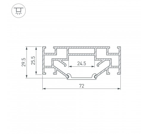 Профиль встраиваемый Arlight 040060 STRETCH
