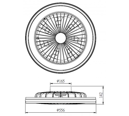 Светильник с вентилятором Mantra (люстры-вентиляторы) 7861 Gamer