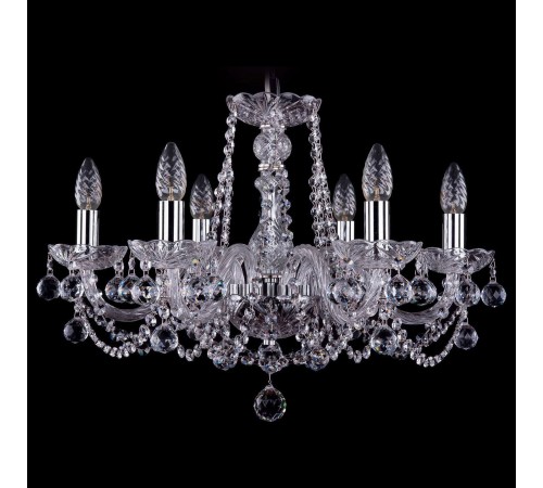 Подвесная люстра Bohemia Ivele Crystal 1402/6/195/Ni/Balls 1402