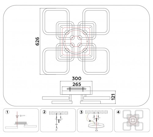 Потолочная люстра Ambrella Light FA3866 FA