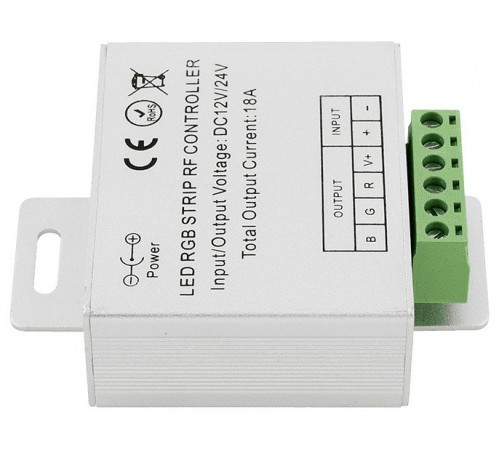 Контроллер-регулятор цвета RGB с пультом ДУ SWG RF-RGB-S-18A-WH1 RF RGB