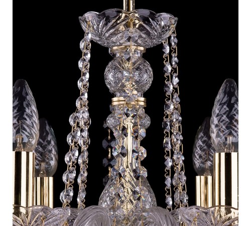 Подвесная люстра Bohemia Ivele Crystal 1402/6/160/G/Leafs 1402