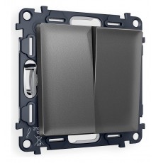 Выключатель двухклавишный без рамки Ambrella Volt MA653010 Quant