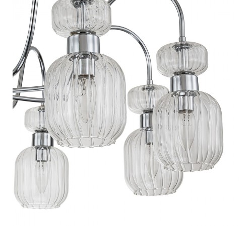 Люстра на штанге Escada 1141/8PL Chrome/Clear Gloss