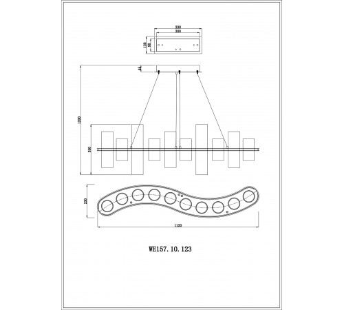 Подвесная люстра Wertmark WE157.10.123 Paula