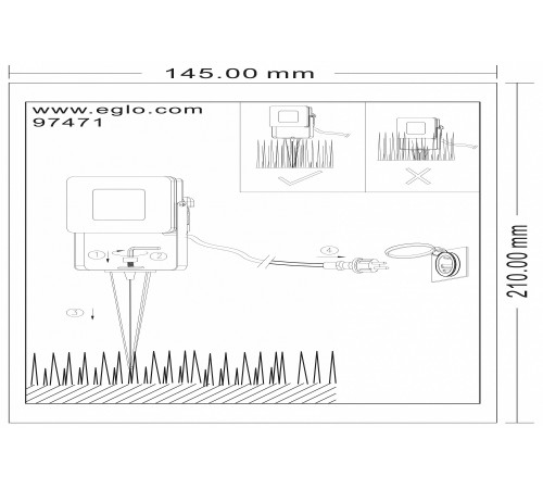 Наземный низкий светильник Eglo 97471 Faedo 4