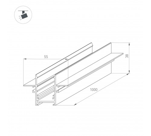 Трек встраиваемый Arlight 046284 MAG-25