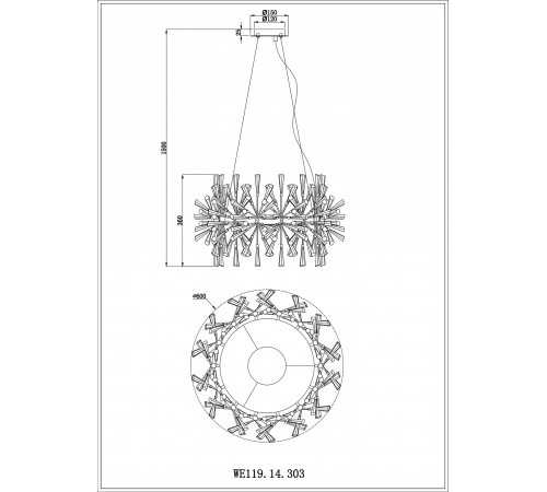 Подвесная люстра Wertmark WE119.14.303 Floriane