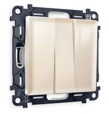 Выключатель трехклавишный без рамки Ambrella Volt MA305010 Quant