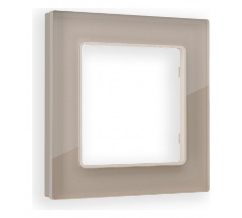 Рамка на 1 пост Ambrella Volt AF380601 Platos Стекло натуральное