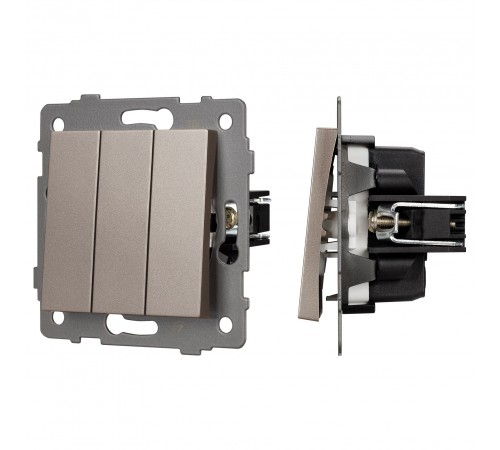 Выключатель трехклавишный без рамки Arlight 49899 SWT