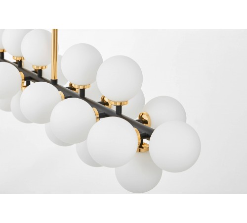 Люстра на штанге LUMINA DECO LDP 6033-24 BK+GD MARSIADA