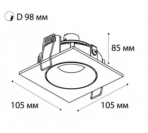 Встраиваемый светильник Italline DE-201 white DE-201