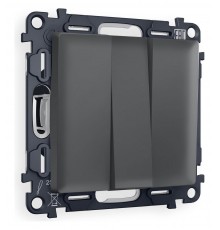 Выключатель трехклавишный без рамки Ambrella Volt MA905010 Quant