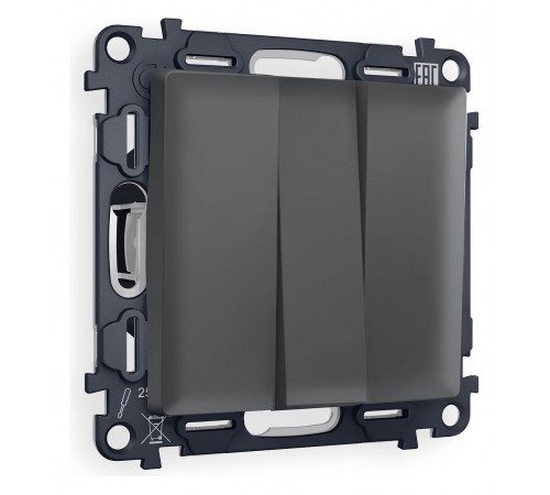 Выключатель трехклавишный без рамки Ambrella Volt MA905010 Quant