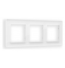 Рамка на 3 поста Ambrella Volt AF380103 Platos Стекло натуральное