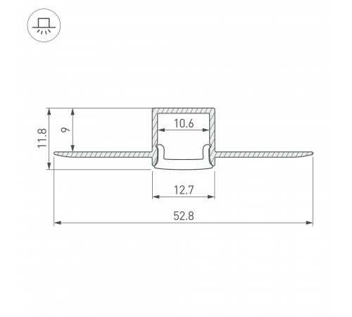 Профиль встраиваемый Arlight 040325 ARH-FANTOM