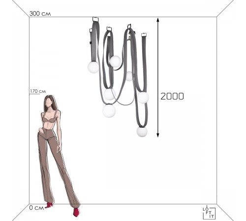 Подвесная люстра Loft it 10240/7 Picot