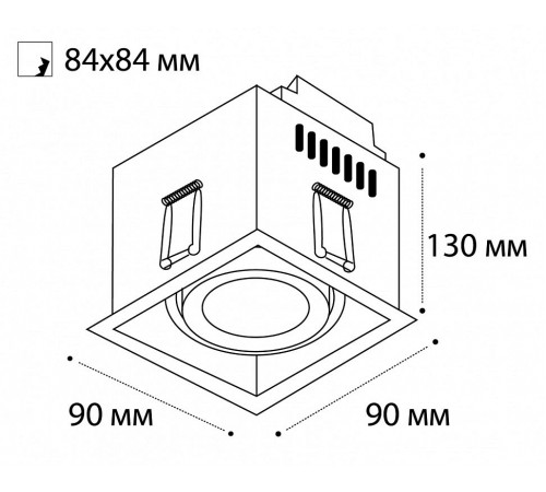 Встраиваемый светильник Italline 100511 black 100511