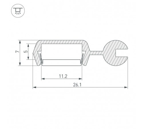 Профиль Arlight 021738 POLI-2000 ANOD
