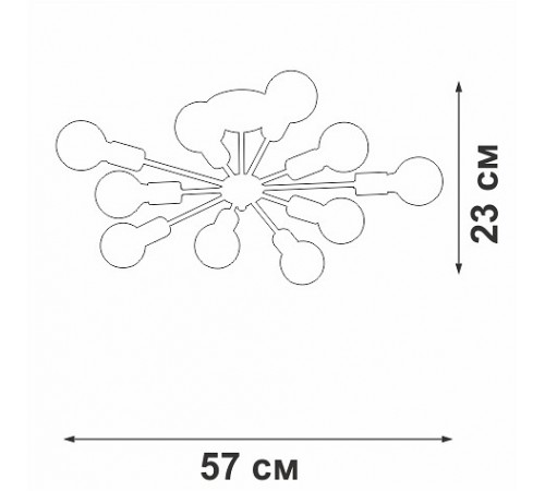 Люстра на штанге Vitaluce V4261-0/10PL V4261