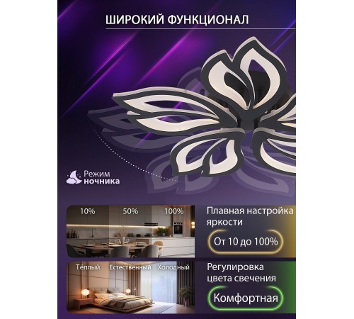 Потолочная люстра Natali Kovaltseva LED LAMPS 81107/5C FORTUNA