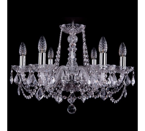 Подвесная люстра Bohemia Ivele Crystal 1402/6/195/Ni/Leafs 1402