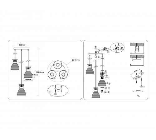 Подвесной светильник Ambrella Light TR3408 TR