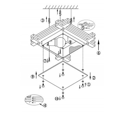 Накладной светильник Globo 48324 Edison