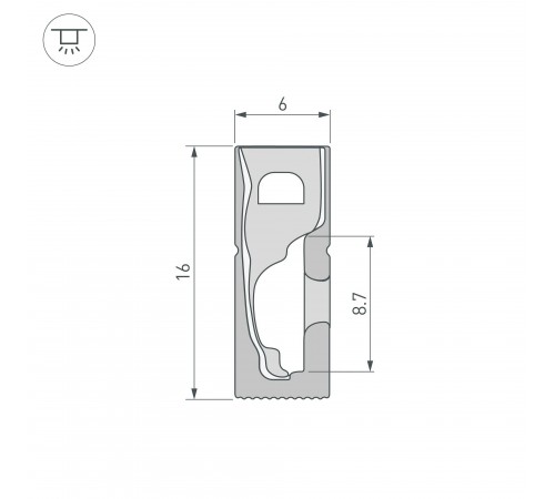 Профиль для плинтусов гибкий Arlight 045842 WPH-FLEX