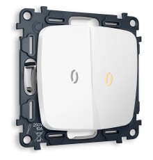 Выключатель двухклавишный с подсветкой без рамки Ambrella Volt MO124010 Quant